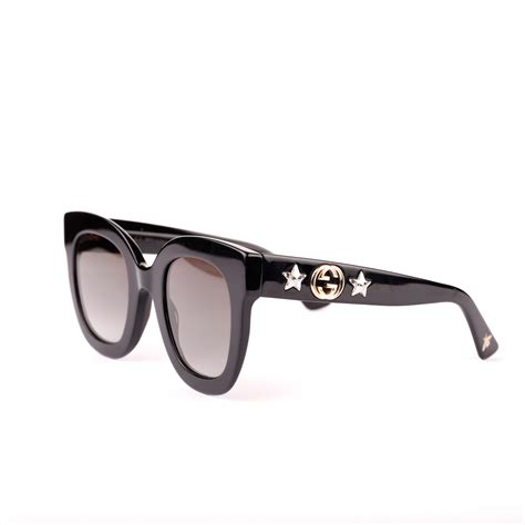 round acetate and metal sunglasses gucci|gucci crystal embellished sunglasses.